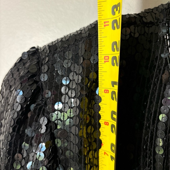 Vintage 90s Stenay Black Silk Beaded Jacket Blouse Women’s Small Evening - Picture 10 of 10